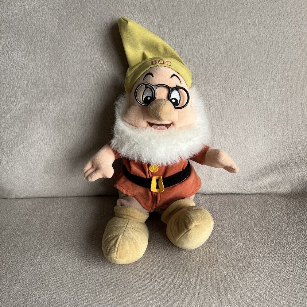 Disney Snow White And The 7 Dwarfs 90s Doc Plush Doll 11” Collectible T9